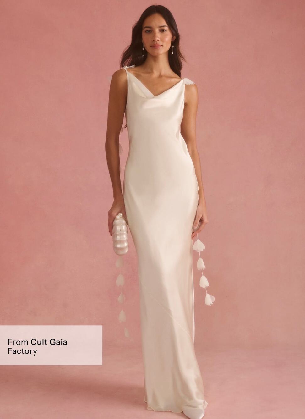 New few moda O.P.T Ingrid ivory silk blend dress $495 sz M